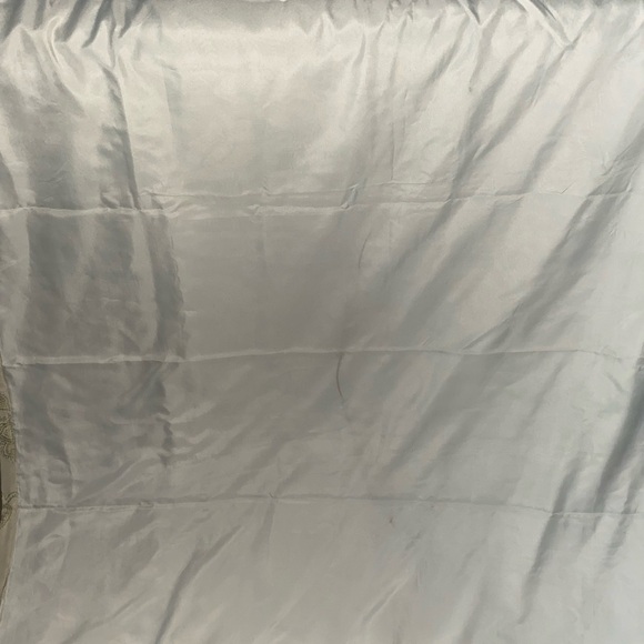 Pier 1 Imports Cream Sage Textured Paisley Grommet Elegant Curtain Panel 50x84” - Picture 9 of 11